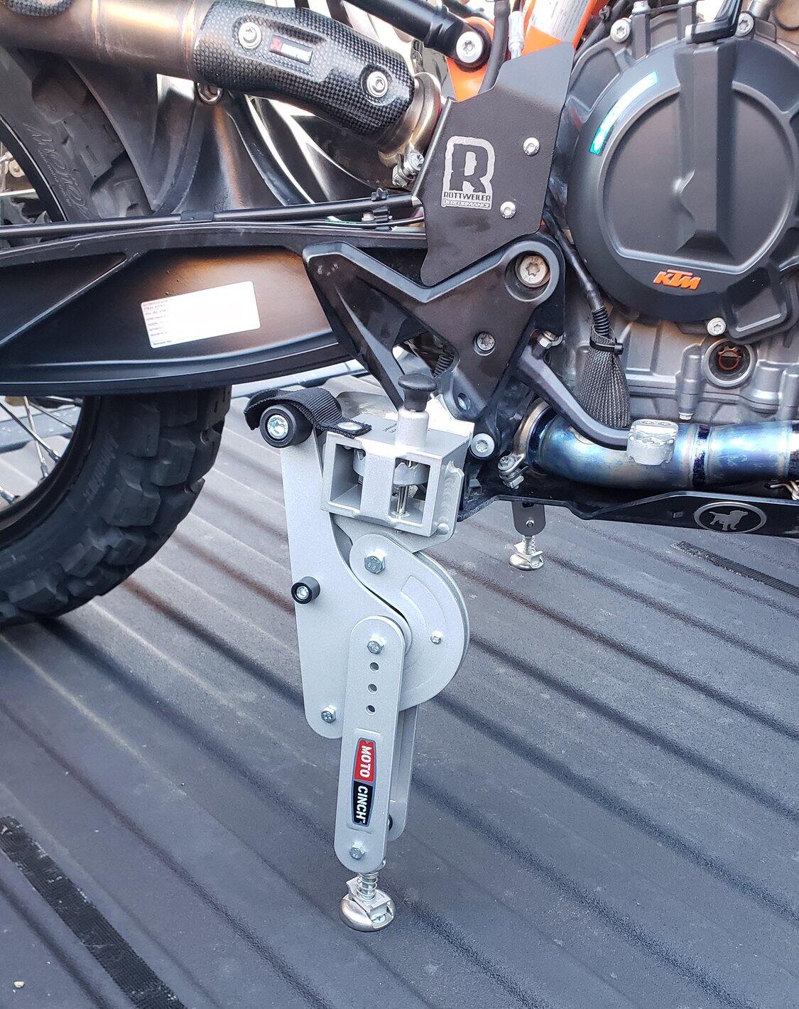Best foot peg tie downs system. MOTO cinch is the easiest motorcycle tie down ever made