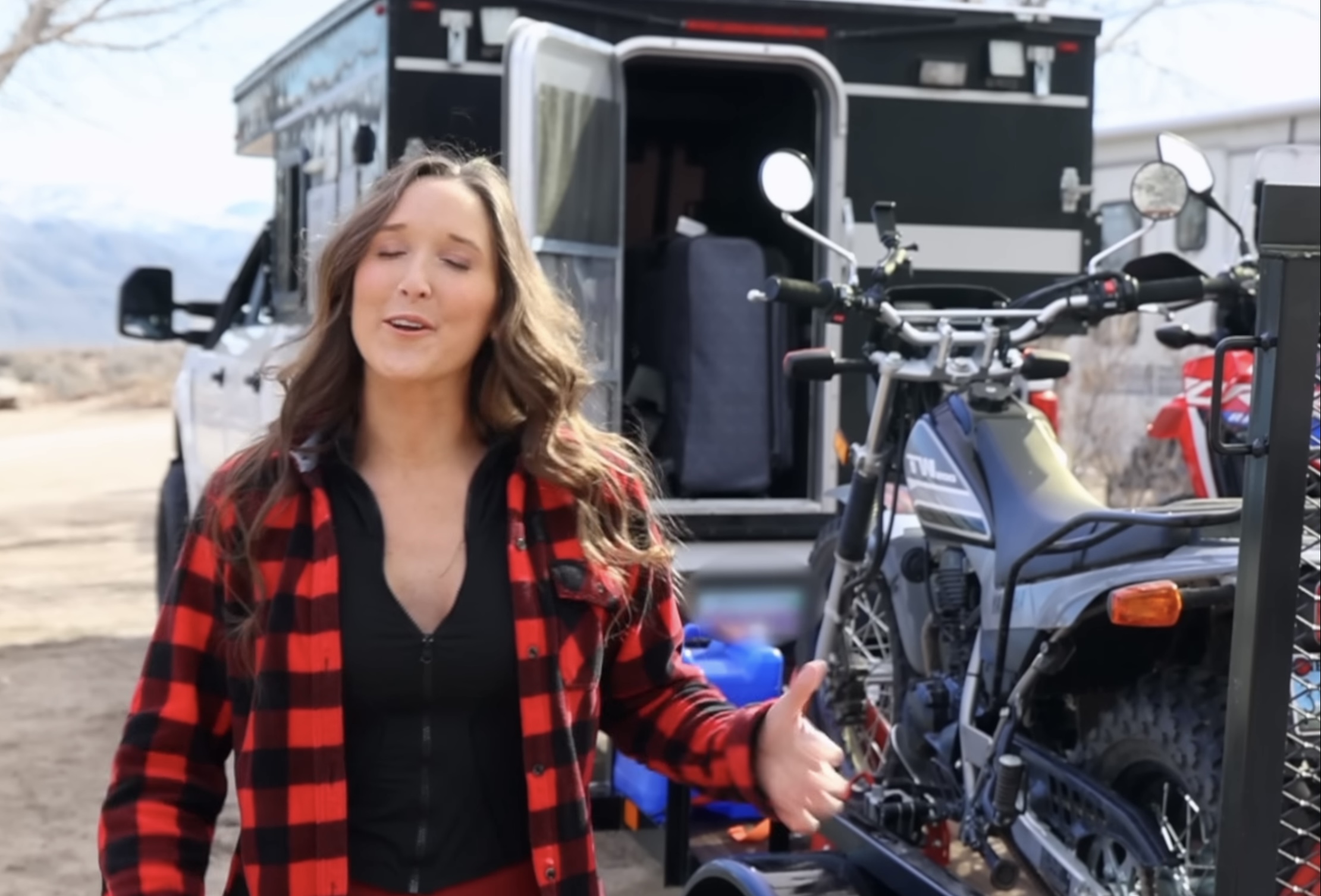Dr. Hannah Straight and Moto Cinch motorcycle tie down system